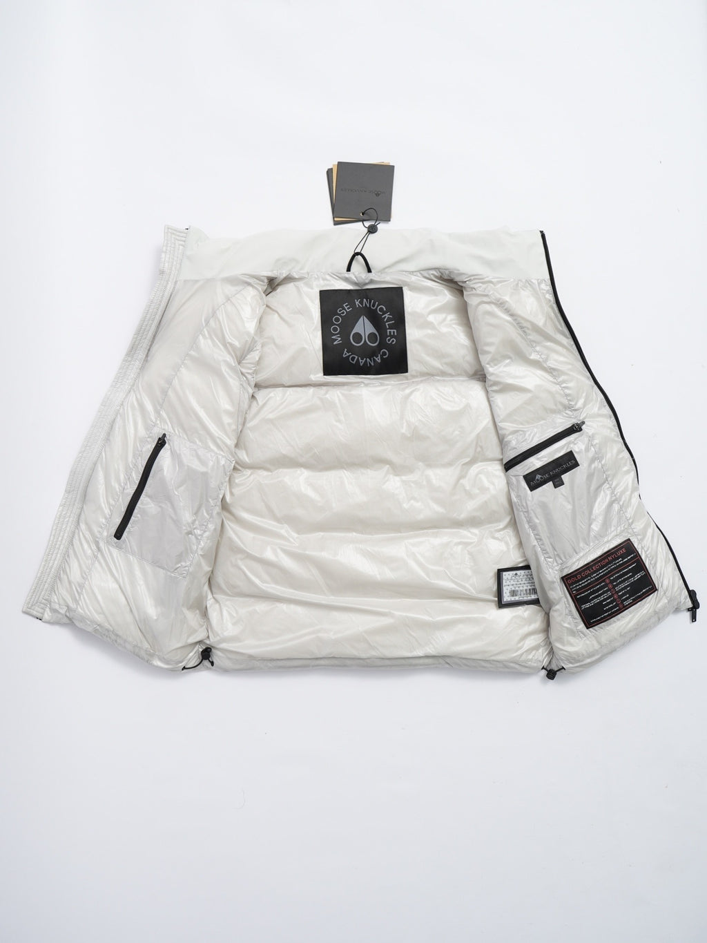 Moose Knuckles Gold Collection White Down Vest