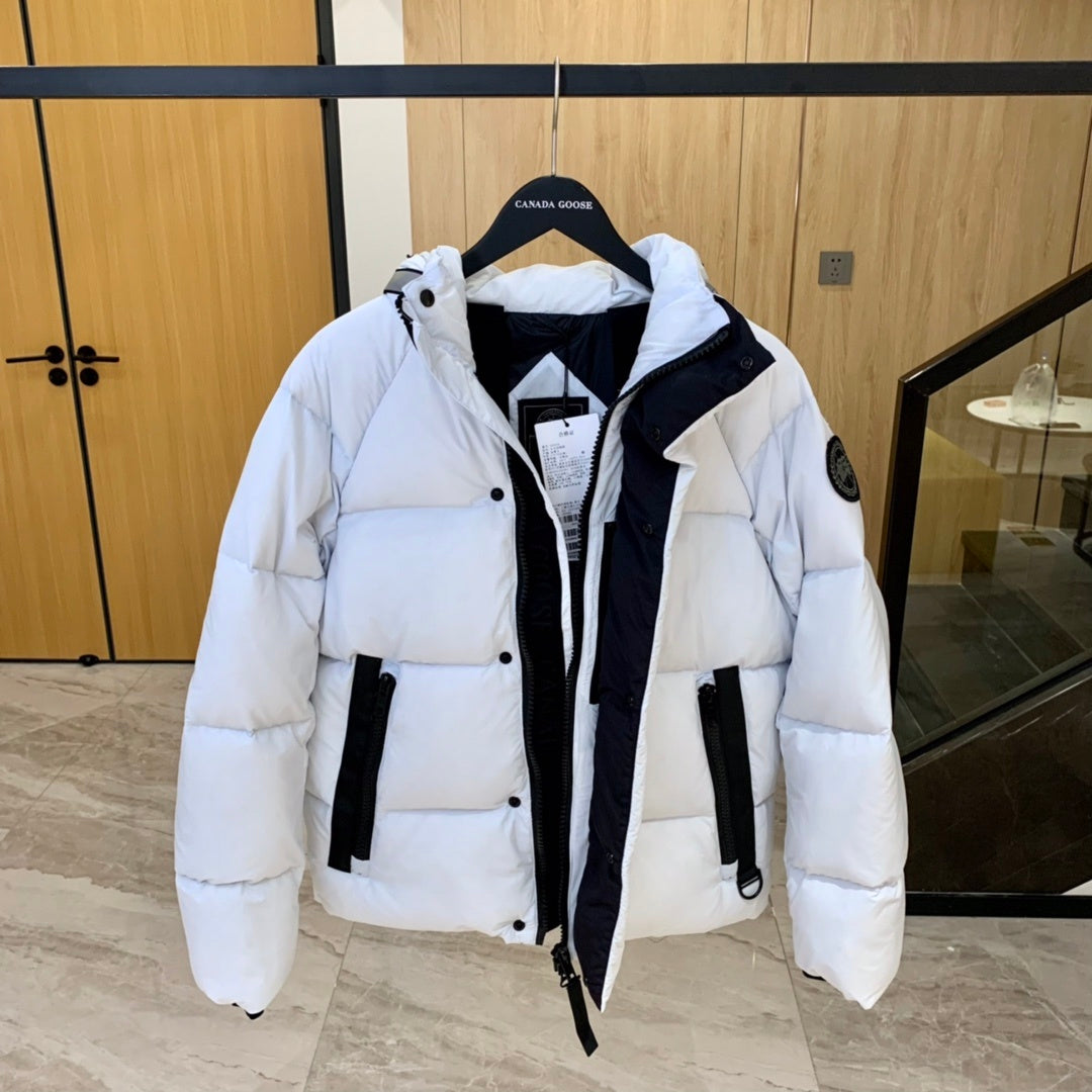 Canada Goose Oversized Mid-Length Puffer with Hood Buckle Strap