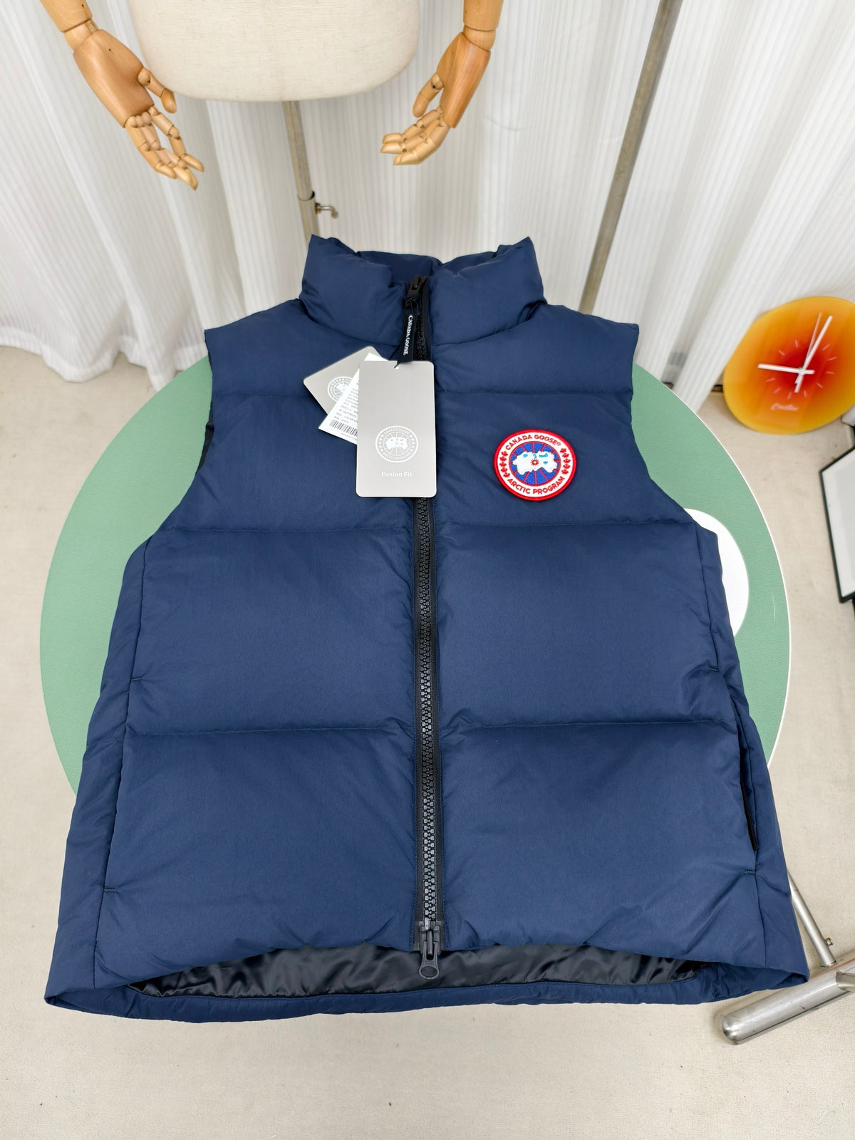 Canada Goose Arctic Program Navy Blue Down Vest with Reflective Detail