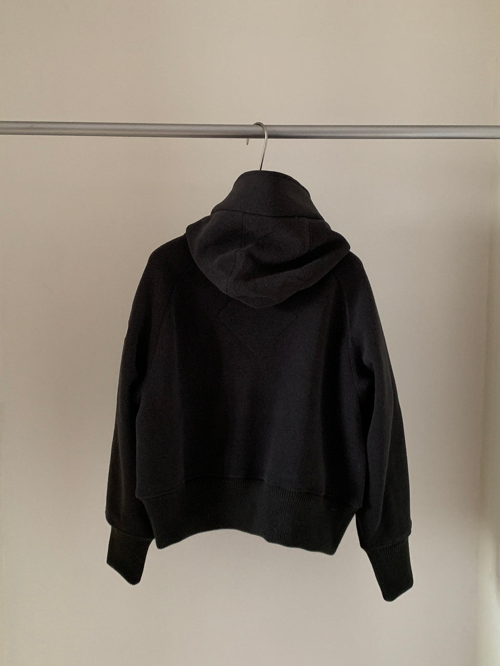Burberry Fleece Zip Hoodie with Contrast Zip Track and Sleeve Logo Patch