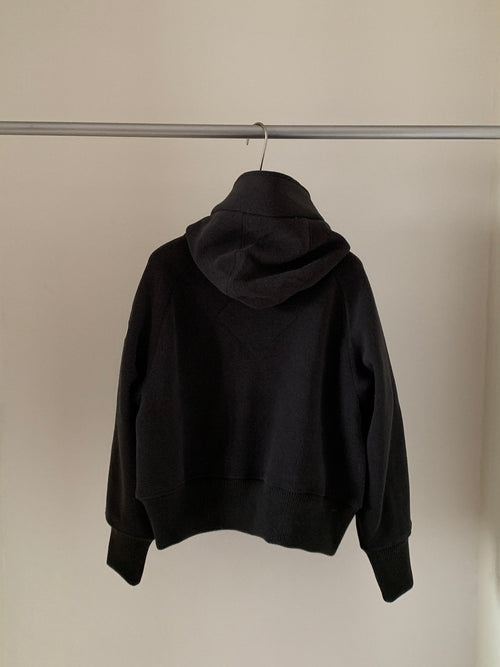 Burberry Fleece Zip Hoodie with Contrast Zip Track and Sleeve Logo Patch