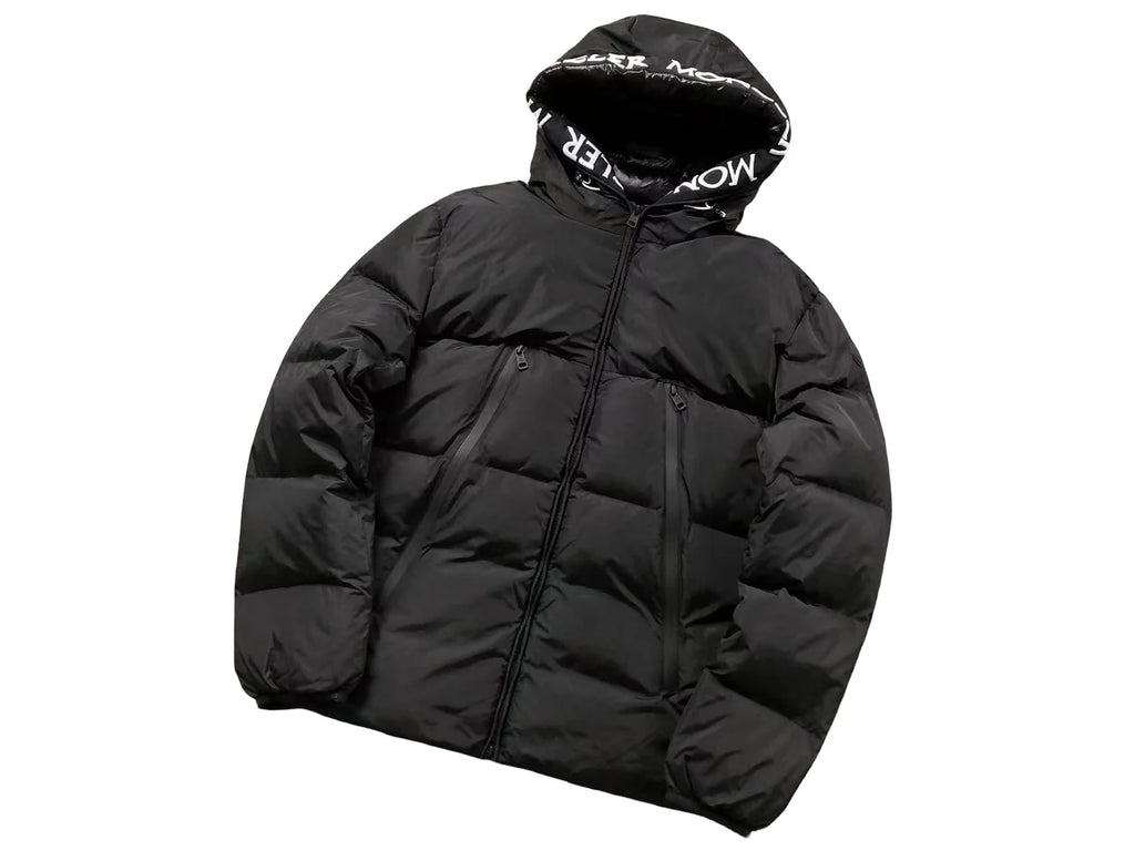 Moncler Logo Hood Oversized Down Jacket