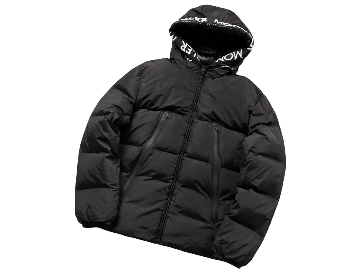 Moncler Logo Hood Oversized Down Jacket