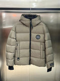 Canada Goose Bar-Label Hooded Down Puffer with D-Ring Hem