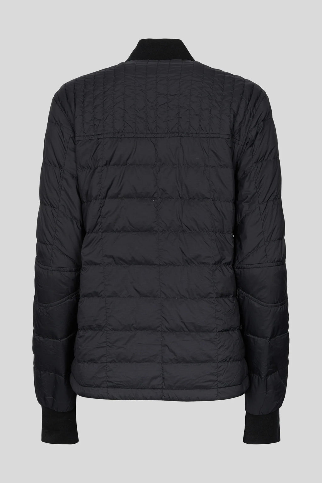 Canada Goose Women's Black Down Bomber Jacket with Ribbed Cuffs