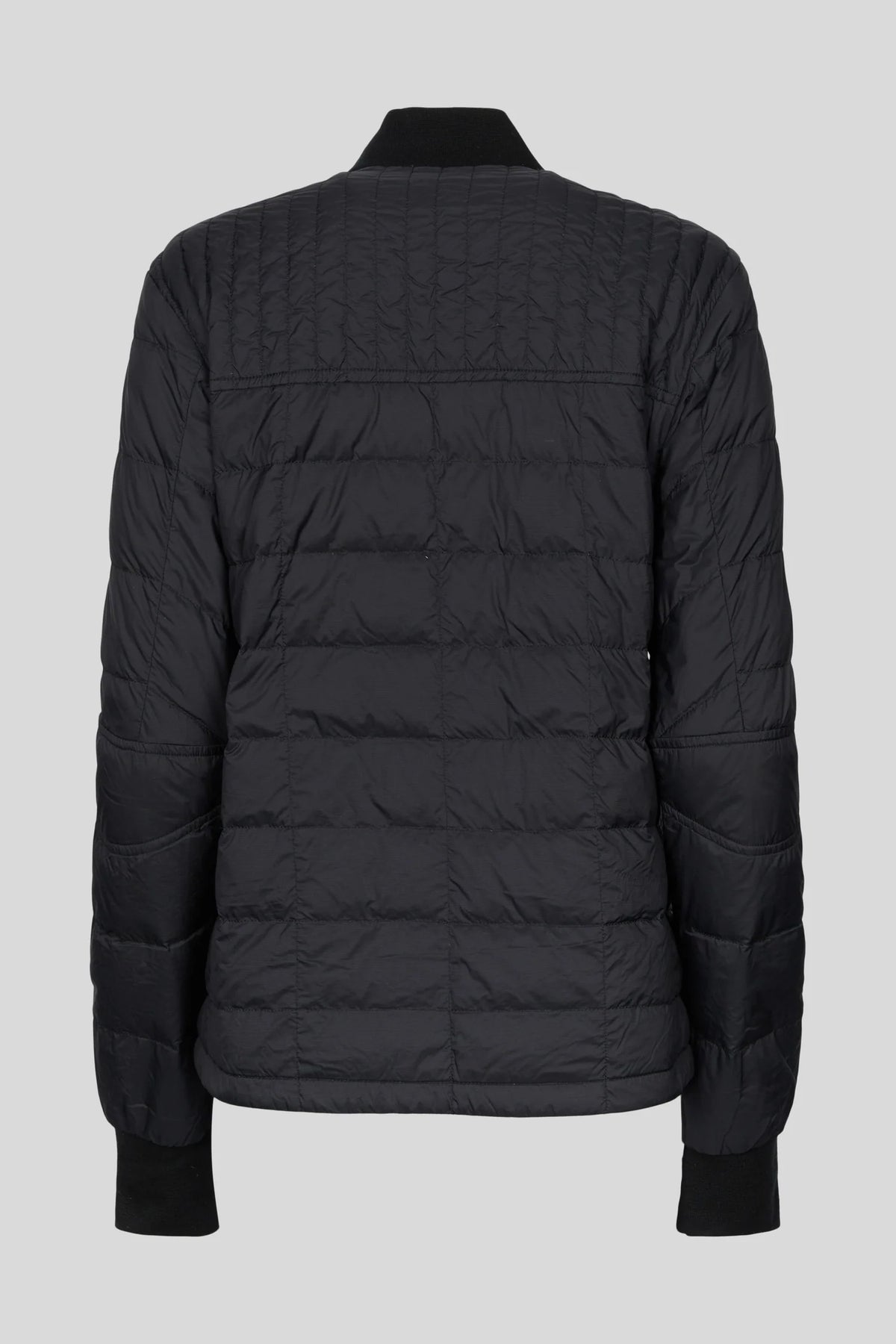Canada Goose Women's Black Down Bomber Jacket with Ribbed Cuffs