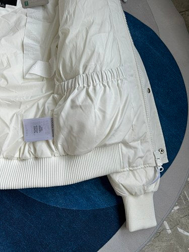 Canada Goose Cropped Down Bomber in Cream