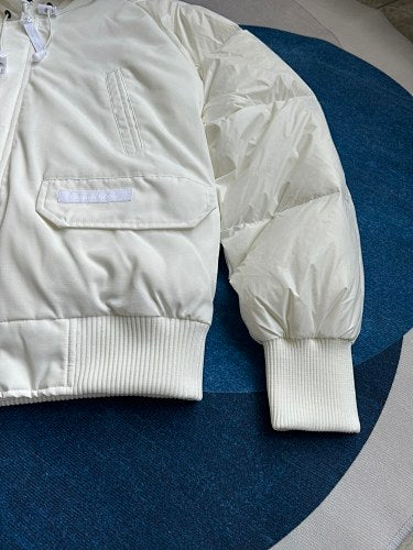 Canada Goose Cropped Down Bomber in Cream