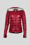 Canada Goose Women's Crimson Red Hooded Ultralight Down Jacket